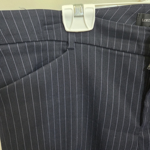 ⭐️Lord & Taylor Blue  Pants With White Pinstripe Kelly Ankle Size 14 - Picture 3 of 6
